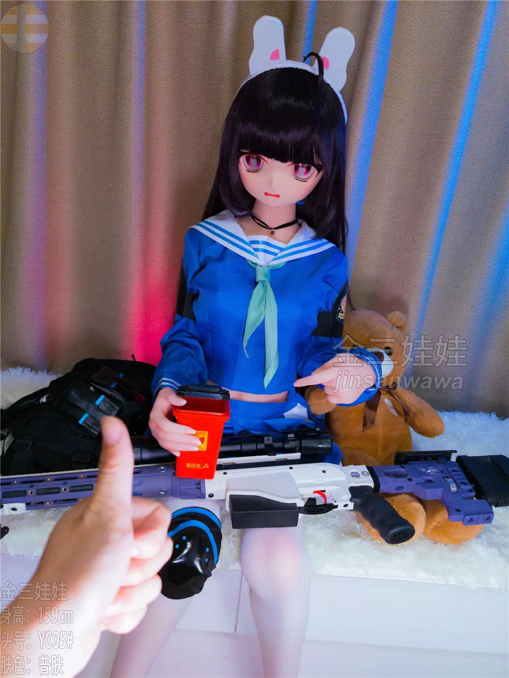 WM S-TPE 159cm (5ft2) Anime TPE Sex Doll with PVC Head #Y005